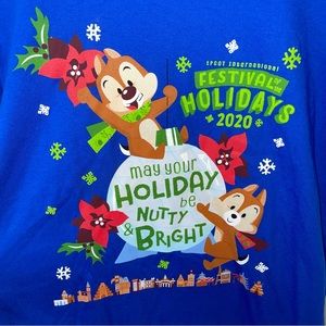 NWT 2020 Disney World Epcot’s Festival of the Holidays Chip Dale Shirt Size L